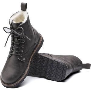 Birkenstock grey combat boots